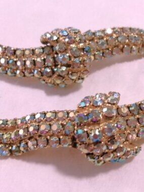 Vintage Musi Aurora Borealis Rhinestone Shoe Clips